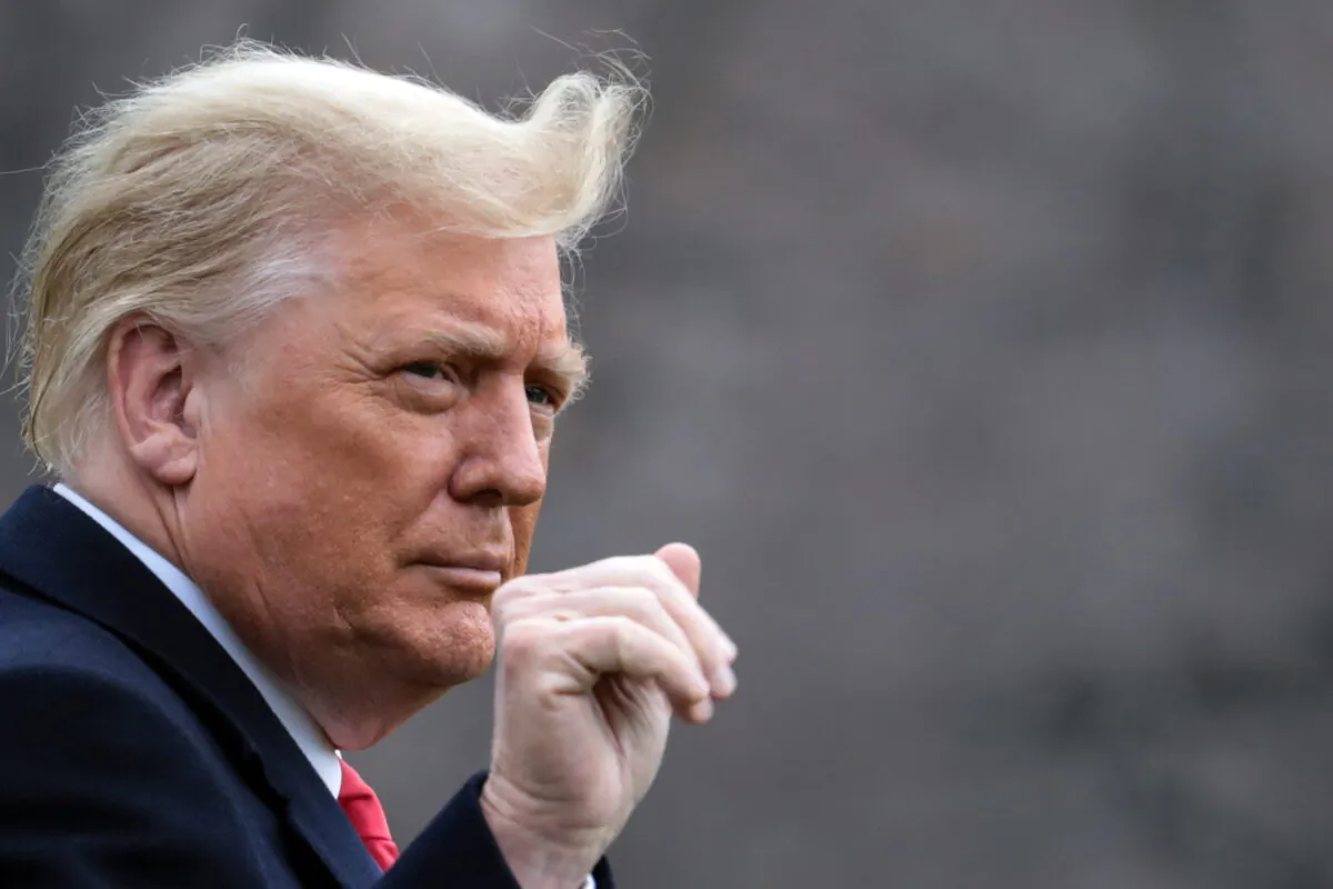 President Donald Trump departs on travel to West Point, New York from the South Lawn at the White House in Washington, on Dec.12, 2020. (Cheriss May/Reuters)