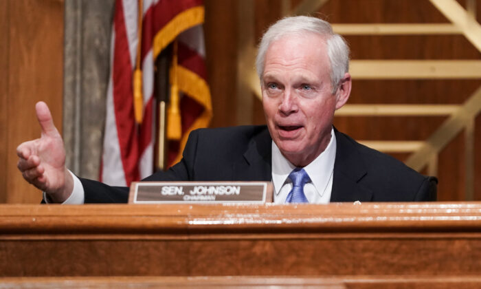 Senate Homeland Security and Governmental Affairs Committee Chairman Ron Johnson (R-WI) speaks during a hearing to discuss allegations of election fraud on Dec. 16, 2020. (Greg Nash-Pool/Getty Images)