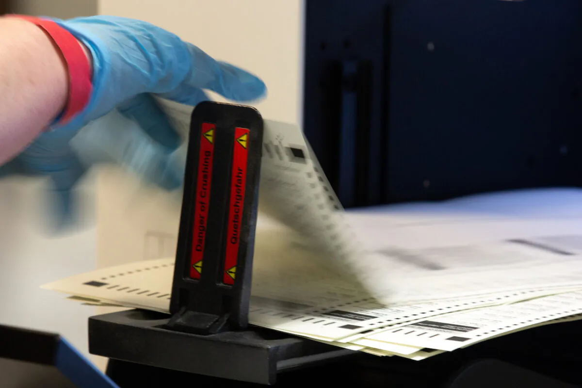 Ballots are counted by Maricopa County Elections Department staff in Phoenix, Ariz., on Oct. 31, 2020. (Courtney Pedroza/Getty Images)