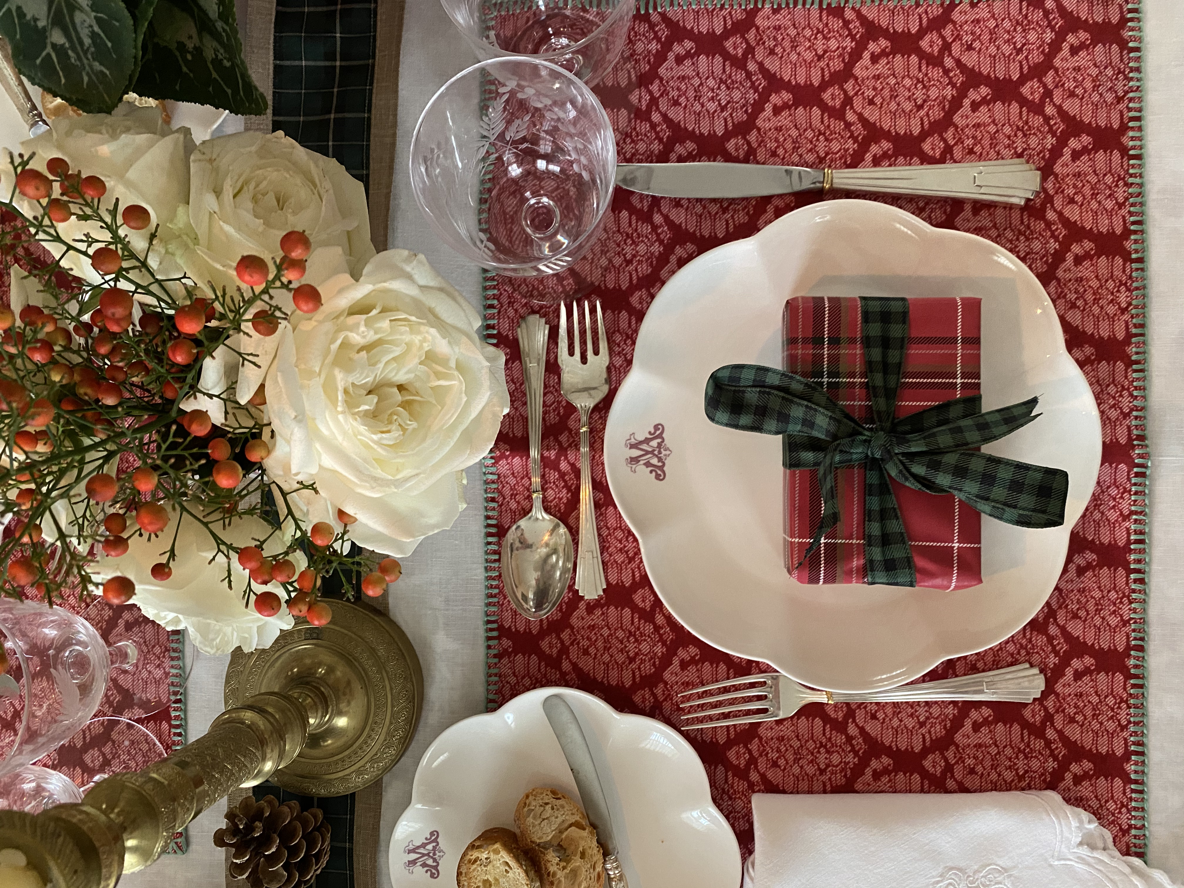 christmas place setting