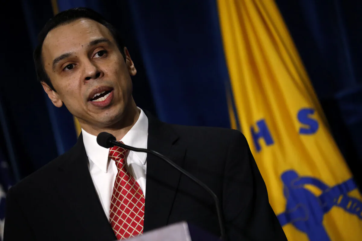 HHS Office of Civil Rights Director Roger Severino speaks at a news conference announcing a new division on Conscience and Religious Freedom at the Department of Health and Human Services in Washington on Jan. 18, 2018. (Aaron P. Bernstein/Getty Images)