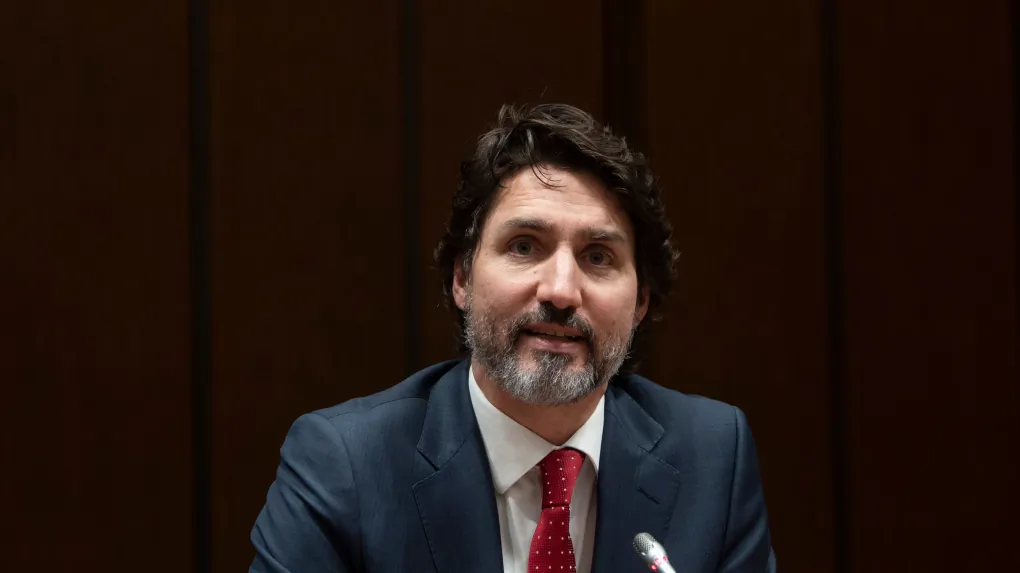Prime Minister Justin Trudeau responds to questions during a year end interview with The Canadian Press in Ottawa, Canada, on Dec. 16, 2020. (The Canadian Press/Adrian Wyld)