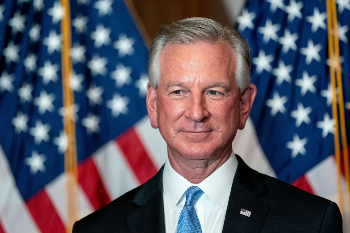 Senator-elect Tommy Tuberville (R-Ala.) stands for a photo at the US Capitol in Washington on Nov. 9, 2020. (Stefani Reynolds/Pool/AFP via Getty Images)