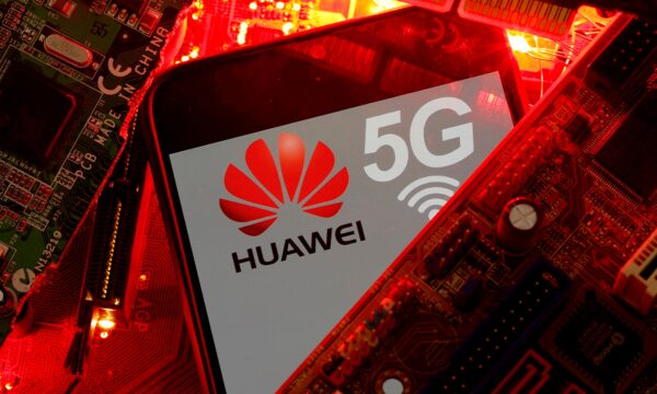 Huawei and 5G network logo