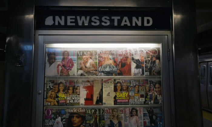 A subway newsstand in Brooklyn in New York City on March 21, 2019. (Spencer Platt/Getty Images)