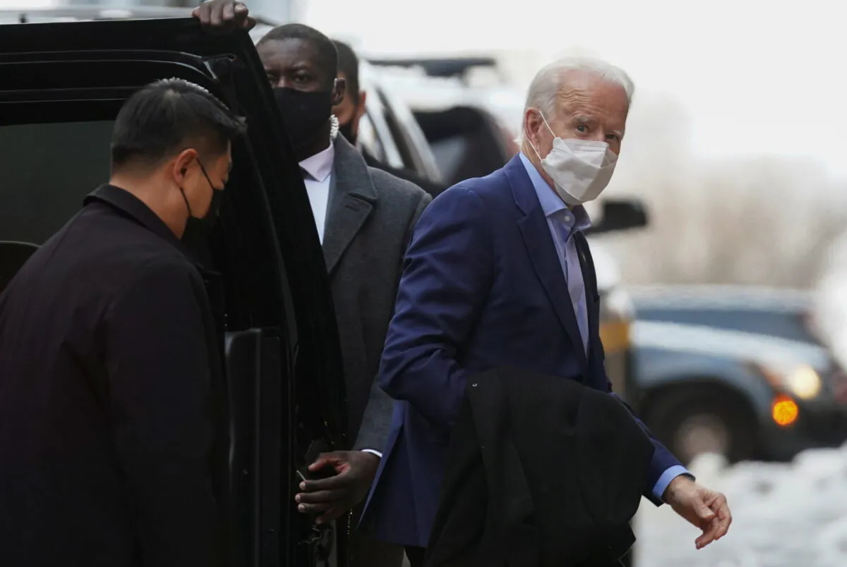 Democratic presidential candidate Joe Biden walks in Wilmington, Delaware, on Dec. 17, 2020. (Kevin Lamarque/Reuters)
