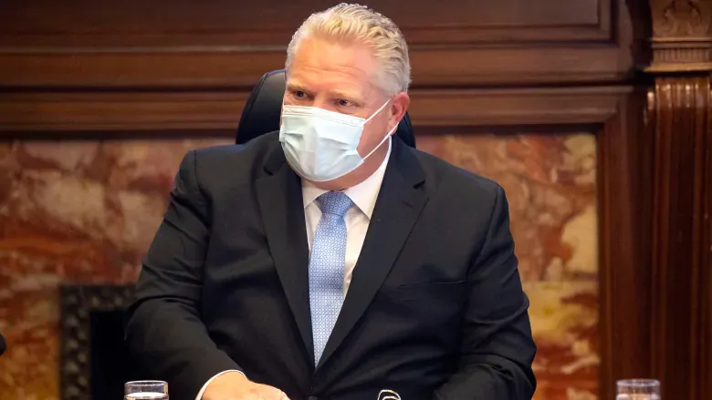 Ontario Premier Doug Ford has been facing increasing pressure to tighten COVID-19 restrictions in some regions of southern Ontario as case counts and hospital admissions climb. (The Canadian Press/Chris Young)