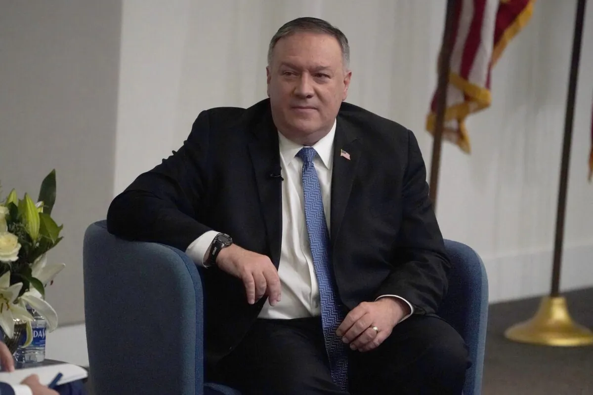 Secretary of State Mike Pompeo speaks at Georgia Tech, in Atlanta, Ga., on Dec. 9, 2020. (John Bazemore/AP Photo)