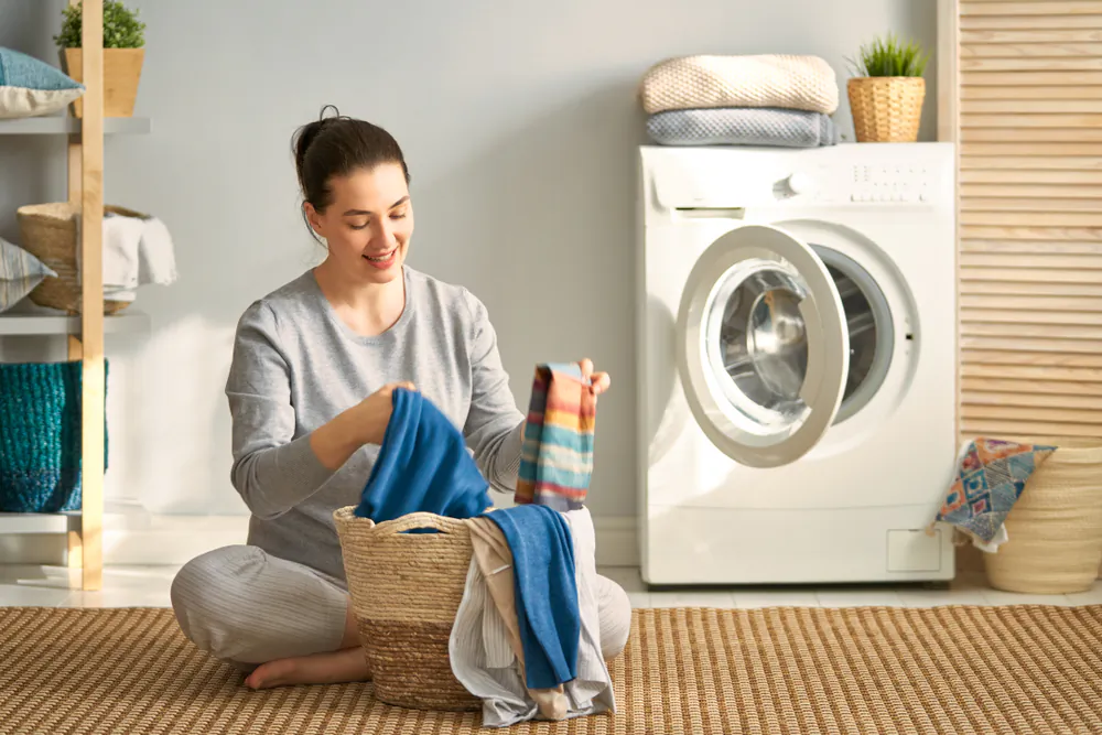 In the same way that outdoor drying has its limitations, a clothes dryer does as well. It can ruin stuff. (Yuganov Konstantin/Shutterstock)