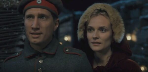 WWI soldier and beautiful lady