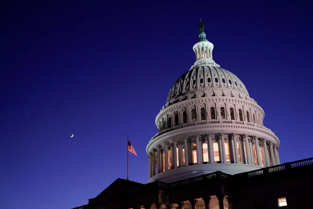 The U.S. Capitol dome is seen at night in Washington on Dec. 17, 2020. (Erin Scott/Reuters)