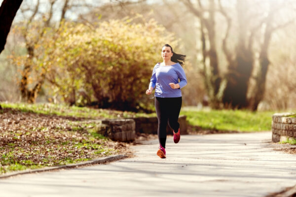 lady jogging outdoors