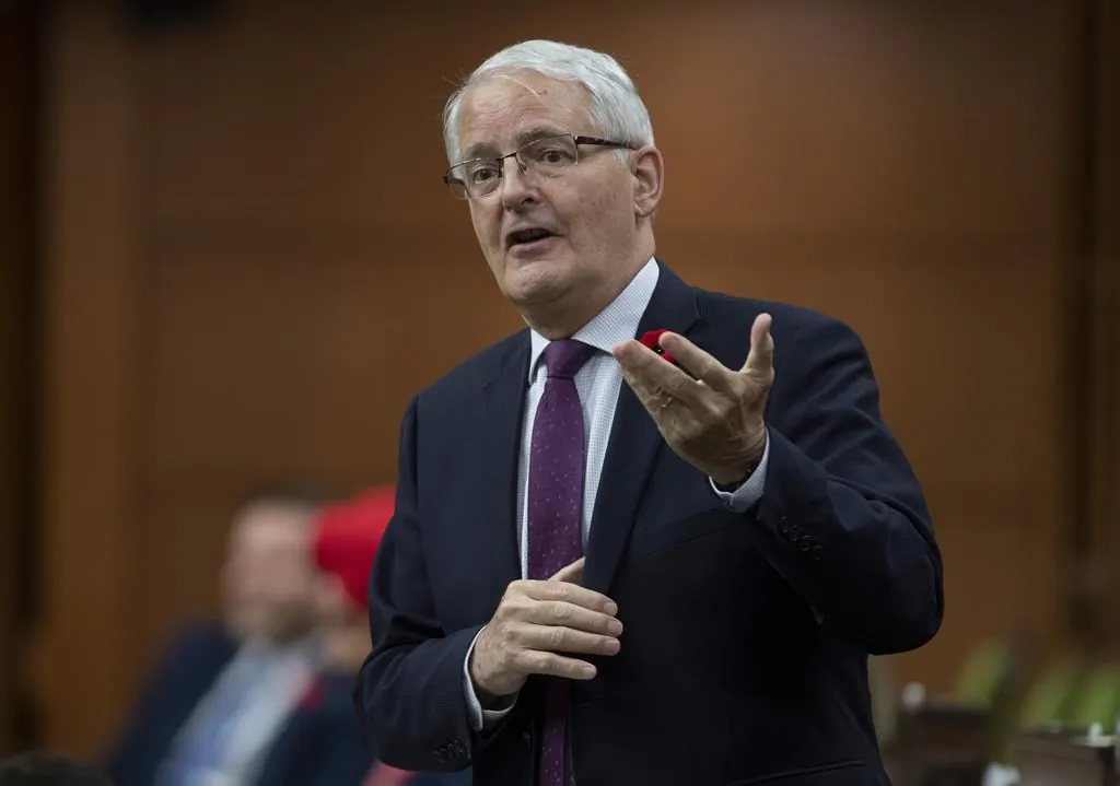 Minister of Transport Marc Garneau responds to a question during Question Period in the House of Commons in Ottawa on Nov. 3, 2020. (The Canadian Press/Adrian Wyld)