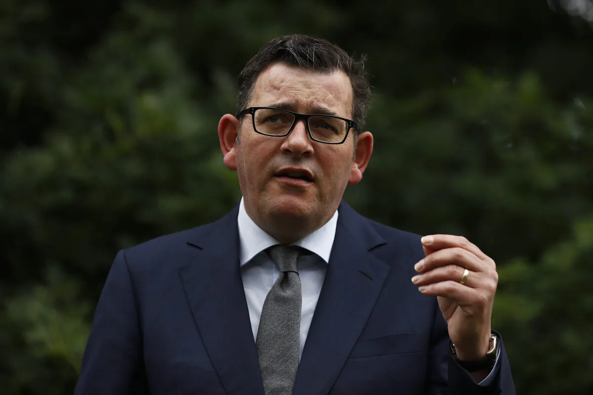 Victorian Premier Daniel Andrews during a press conference in Melbourne, Australia on Nov. 12, 2020. (Daniel Pockett/Getty Images)