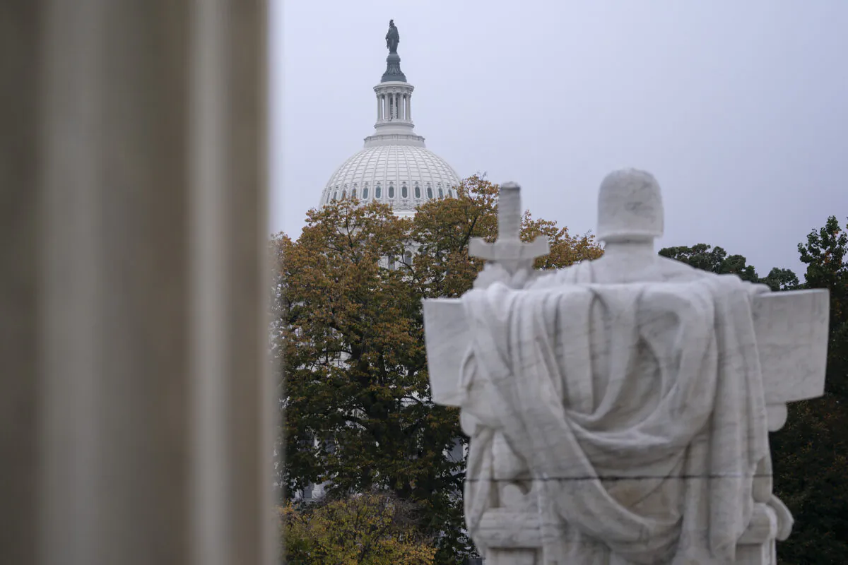 The U.S. Capitol is seen from the Supreme Court in Washington on Oct. 20, 2020. (Stefani Reynolds/Getty Images)