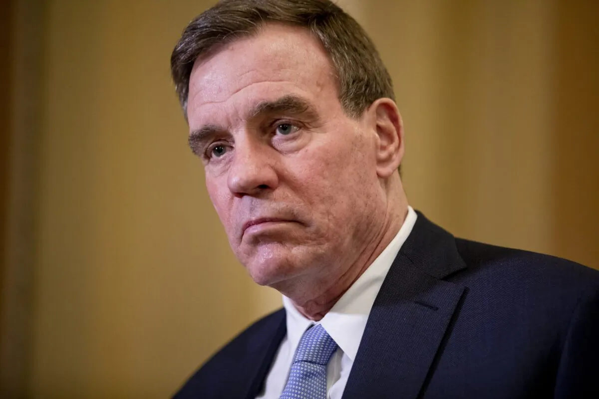 Sen. Mark Warner (D-Va.) in Washington on Jan. 30, 2020. (Samuel Corum/Getty Images)