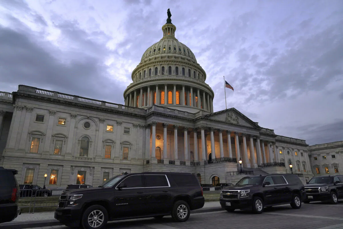 Dusk falls over the Capitol in Washington on Dec. 21, 2020. (Jacquelyn Martin/AP Photo)