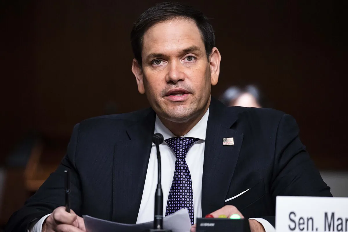 Sen. Marco Rubio (R-Fla.) speaks during a Senate Judiciary Subcommittee on Border Security and Immigration hearing on Capitol Hill in Washington on Dec. 16, 2020. (Tasos Katopodis/Getty Images)