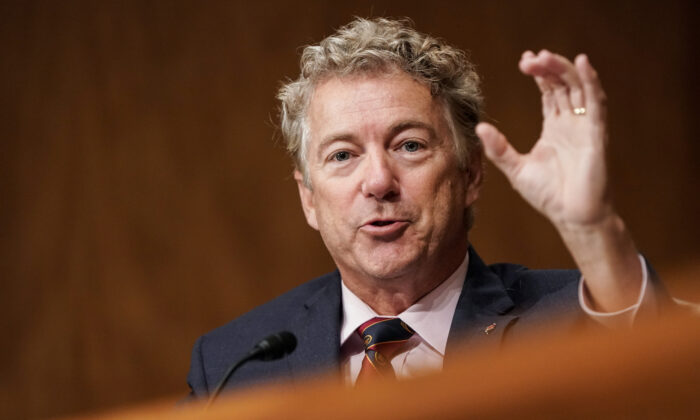 Sen. Rand Paul (R-Ky.) speaks on Capitol Hill on Sept. 24, 2020. (Joshua Roberts/Pool/Getty Images)