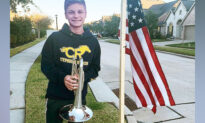 Teen Honors Fallen Marine by Playing Patriotic Hymns Outside Home for 2 Weeks