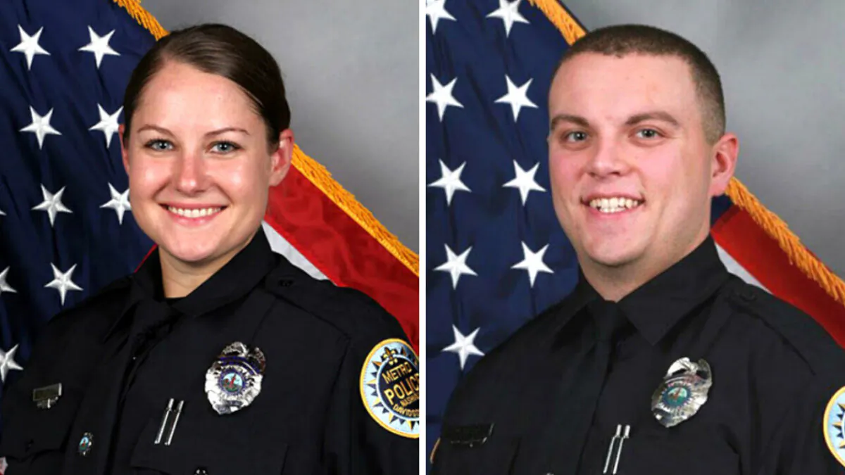 Nashville police officers Brenna Hosey (L) and Michael Sipos (R). (Courtesy of the Nashville Police Department)
