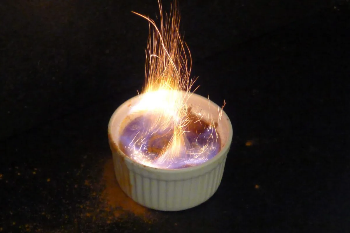 Pinches of ground cinnamon tossed into the flames make for a pleasing display of pyrotechnics. (Ari LeVaux)