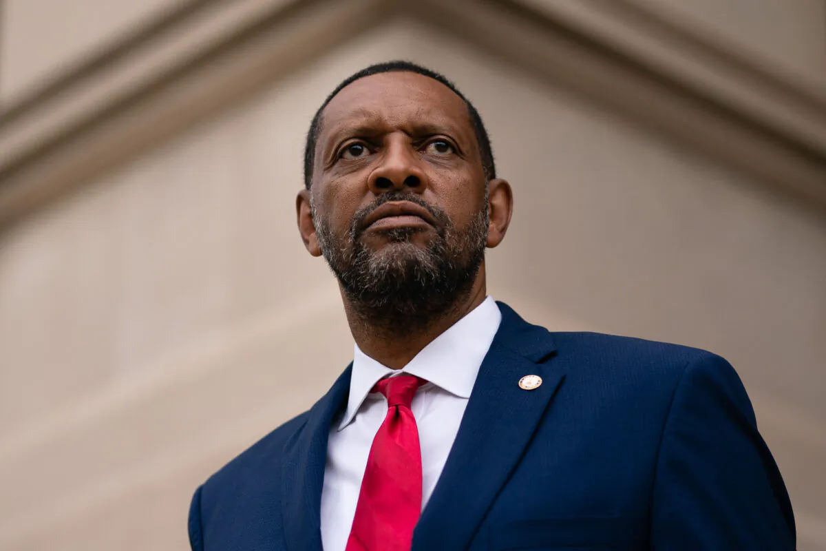 Georgia state Rep. Vernon Jones poses for a portrait at the Georgia State Capitol in Atlanta, Ga., on Oct. 25, 2020. (Elijah Nouvelage/AFP via Getty Images)
