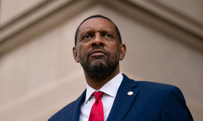 Georgia state Rep. Vernon Jones poses for a portrait at the Georgia State Capitol in Atlanta, Ga., on Oct. 25, 2020. (Elijah Nouvelage/AFP via Getty Images)