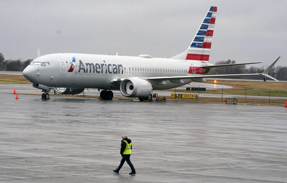 An American Airlines Boeing 737 MAX jet plane is parked at a maintenance facility in Tulsa, Okla., on Dec. 2, 2020. (LM Otero/File/AP Photo)