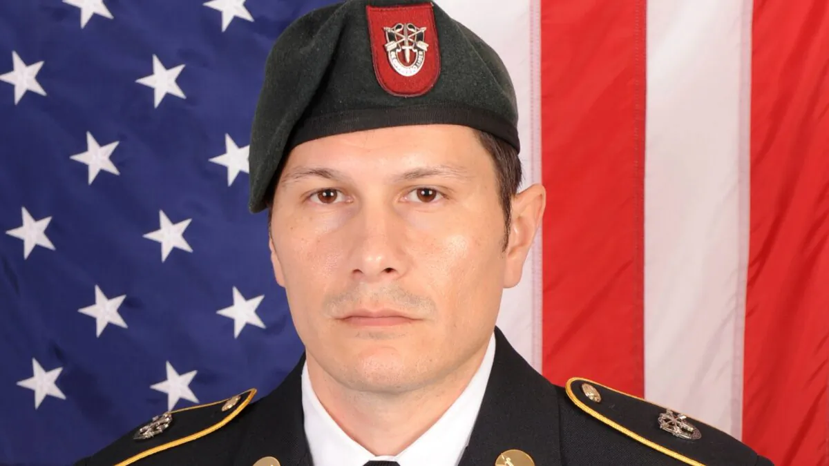 Sgt. 1st Class Duke Webb in a file photo on Dec. 13, 2019. (Courtesy U.S. Army via AP)