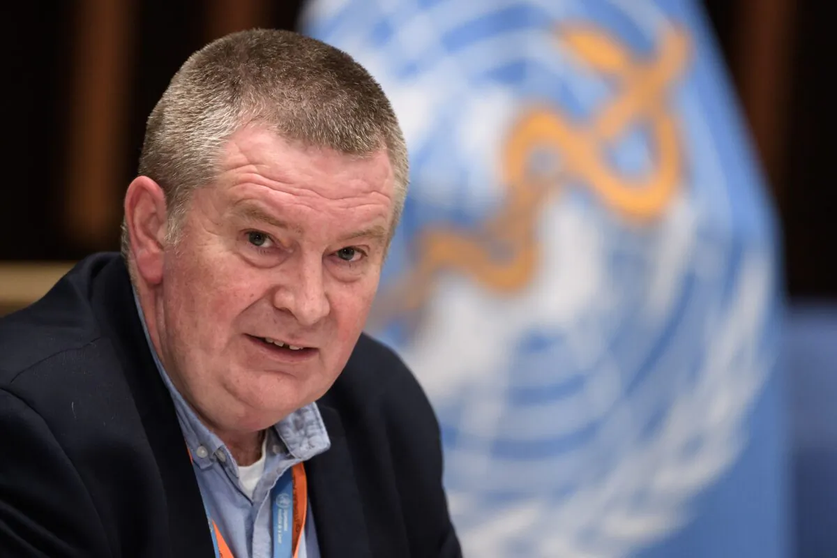 WHO Health Emergencies Program head Michael Ryan attends a press conference amid the COVID-19 outbreak, at the WHO headquarters in Geneva on July 3, 2020. (Fabrice Coffrini/POOL/AFP via Getty Images)