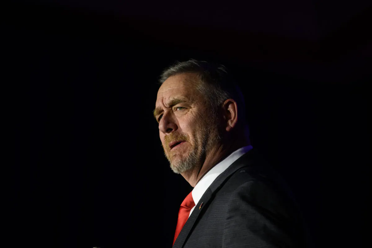 Dave Yost spoke at the Ohio Republican Party's election night party in Columbus, Ohio, on Nov. 6, 2018. (Justin Merriman/Getty Images)