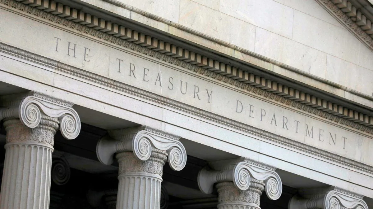 The U.S. Department of the Treasury is seen in Washington on Aug. 30, 2020. (Andrew Kelly/Reuters)