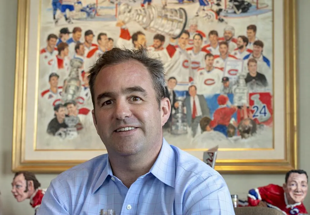 Montreal Canadiens owner Geoff Molson is seen in his office at the Bell Centre in Montreal on Tuesday, June 11, 2019. (The Canadian Press/Ryan Remiorz)