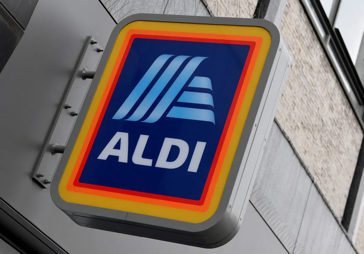 Signage is seen at a branch of Aldi Local in London, Britain on June 17, 2020. (Toby Melville/Reuters)