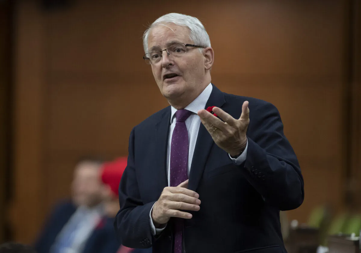 Minister of Transport Marc Garneau responds to a question during Question Period in the House of Commons in Ottawa, Tuesday, Nov. 3, 2020. (Adrian Wyld/The Canadian Press)