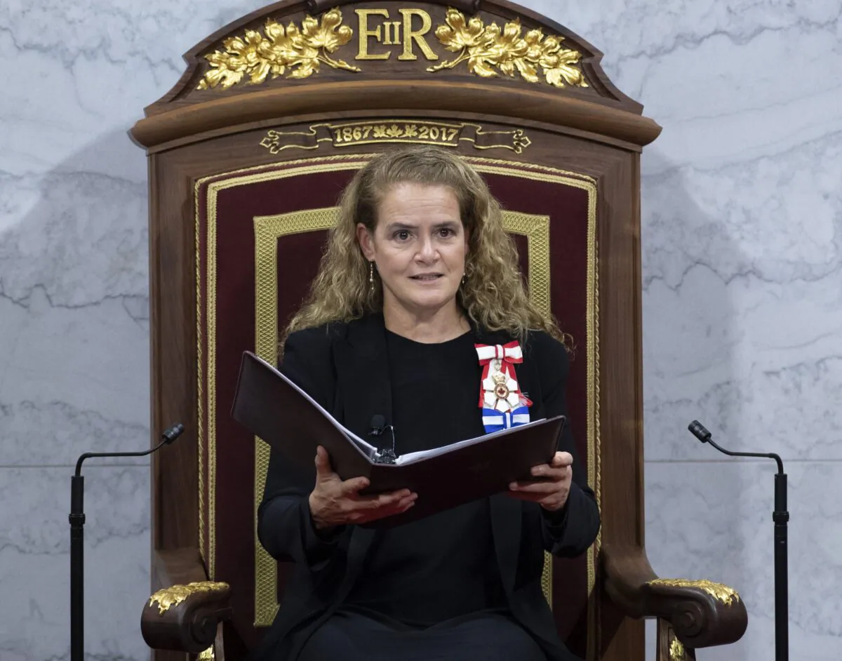 Governor General Julie Payette delivers the Throne Speech in the Senate chamber, on Dec. 5, 2019 in Ottawa. (Sean Kilpatrick/The Canadian Press)