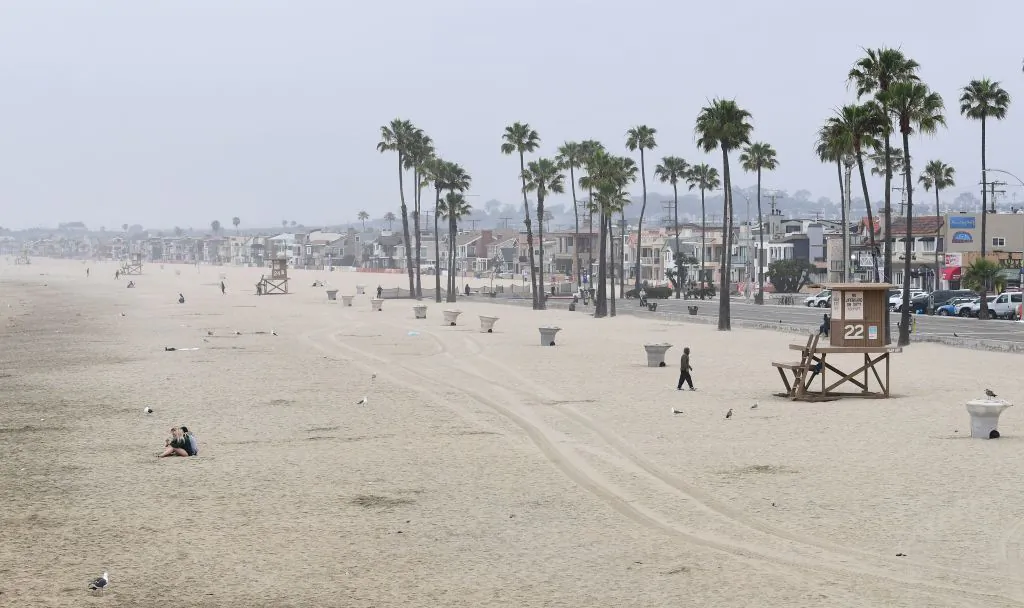 A quiet morning scene in Newport Beach, Calif., on April 30, 2020. (Frederic J. Brown/AFP via Getty Images)