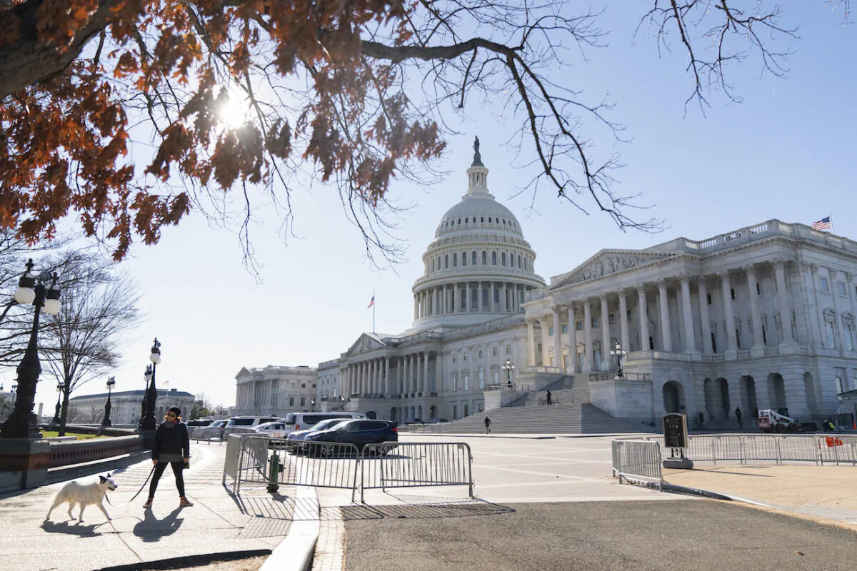 The Capitol is seen through tree branches in Washington, on Dec. 29, 2020. (AP Photo/Jacquelyn Martin)