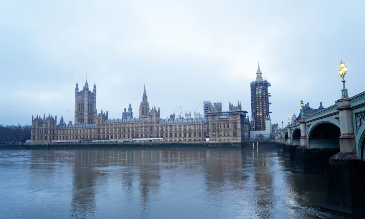 The UK's Houses of Parliament in London on Dec. 31, 2020. (Niklas Halle'n/AFP via Getty Images)