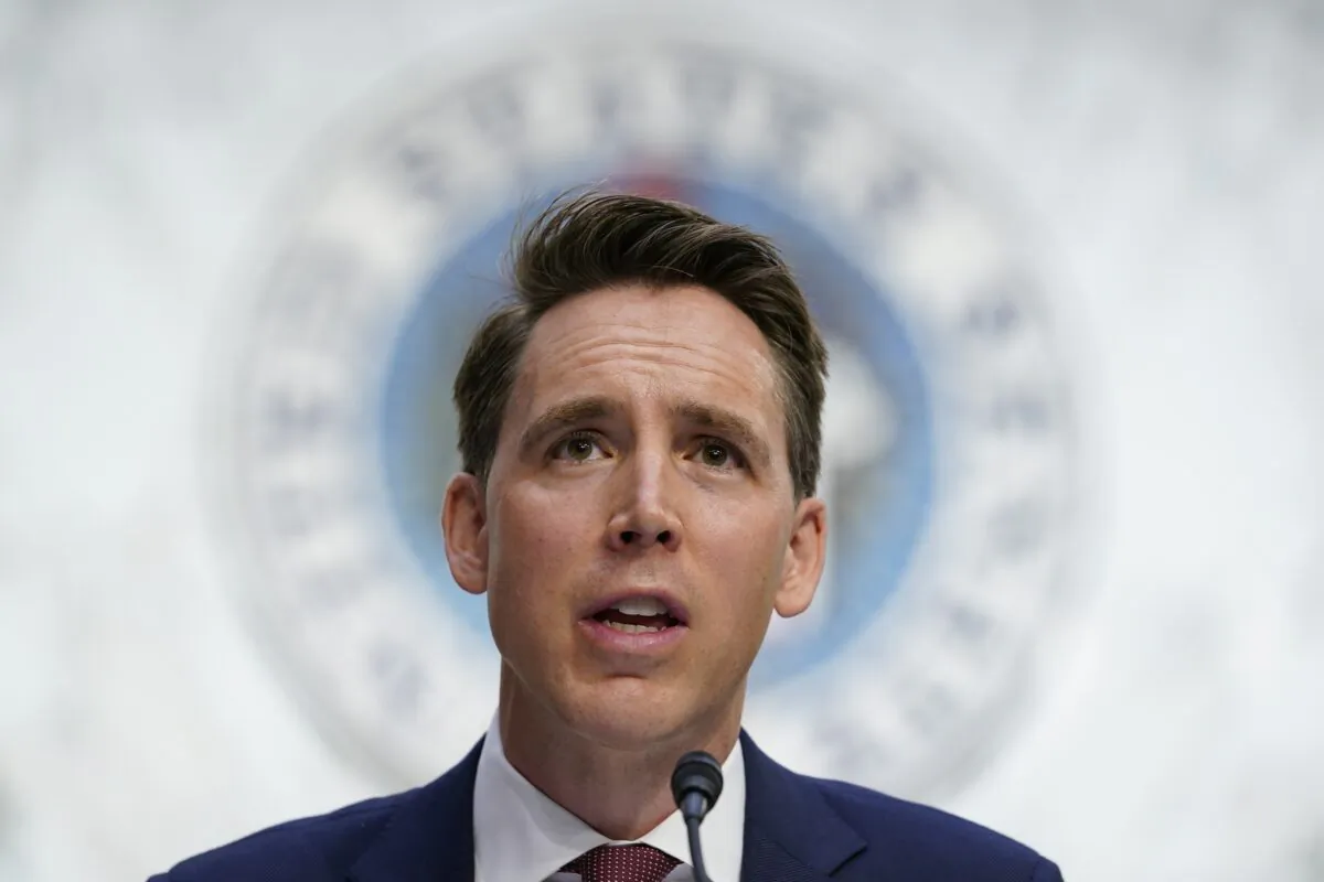 Sen. Josh Hawley (R-Mo.) speaks in Washington on Oct. 12, 2020. (Susan Walsh/Pool/AP Photo)