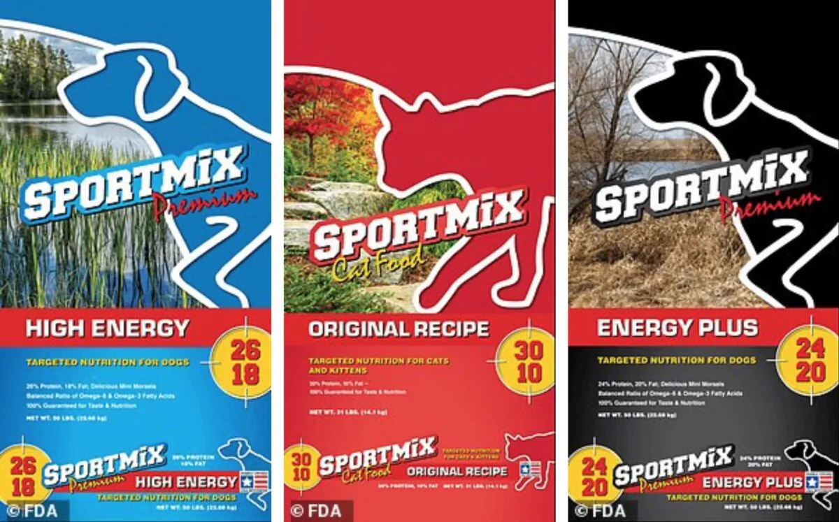 The FDA has issued a recall of certain Sportmix pet food products that may contain potentially fatal levels of aflatoxin, on Dec. 30, 2020. (Food and Drug Administration)