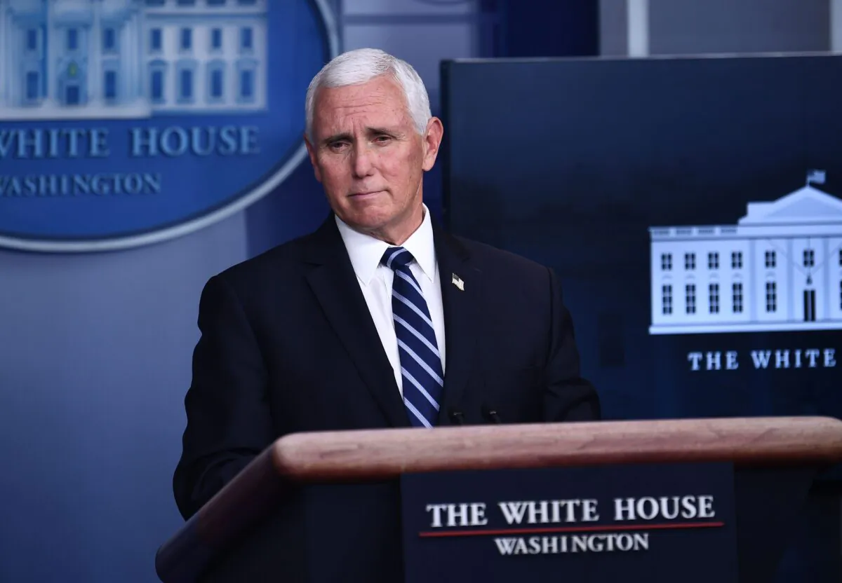 Vice President Mike Pence speaks during a White House Coronavirus Task Force press briefing in the James S. Brady Briefing Room of the White House on Nov. 19, 2020. (Brendan Smialowski/AFP via Getty Images)