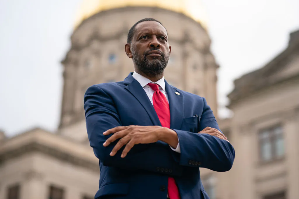 Georgia state Rep. Vernon Jones poses for a portrait at the Georgia State Capitol in Atlanta, Ga., on Oct. 25, 2020. (Elijah Nouvelage / AFP via Getty Images)