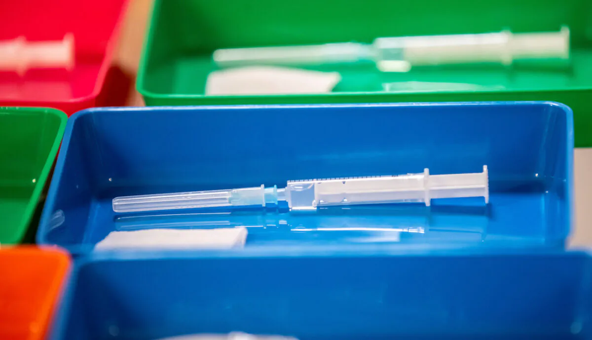 Syringes to administer the Pfizer-BioNTech COVID-19 vaccine are seen at a nursing home in Burgbernheim, Germany, on Dec. 28, 2020. (Hannibal Hanschke/Reuters)