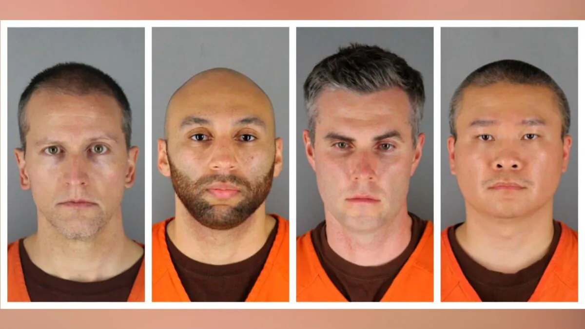 This combination of photos provided by the Hennepin County Sheriff's Office in Minnesota on June 3, 2020, shows Derek Chauvin, from left, J. Alexander Kueng, Thomas Lane and Tou Thao. (Hennepin County Sheriff's Office via AP)