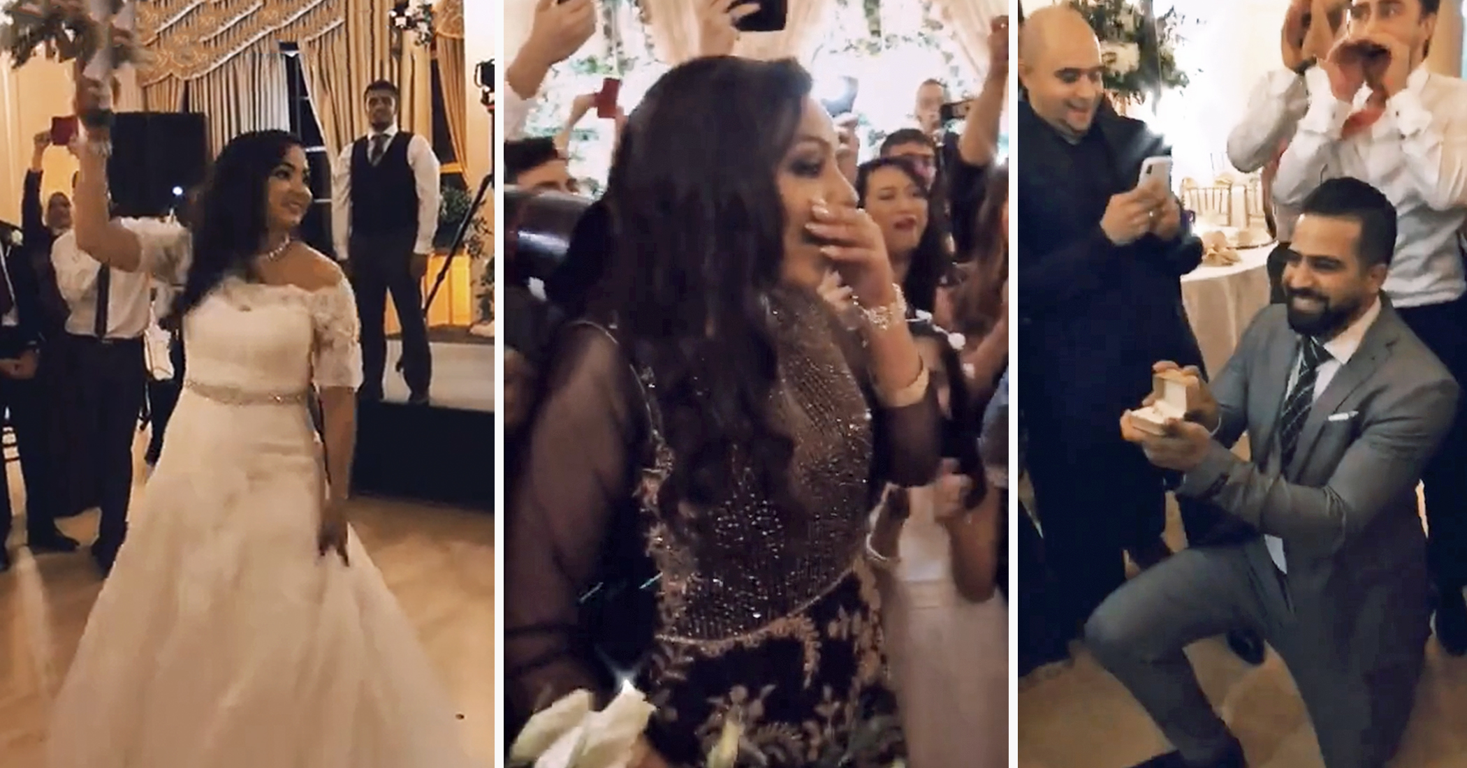 Video Bride Fakes BouquetThrowing to Help BrotherinLaw With Epic