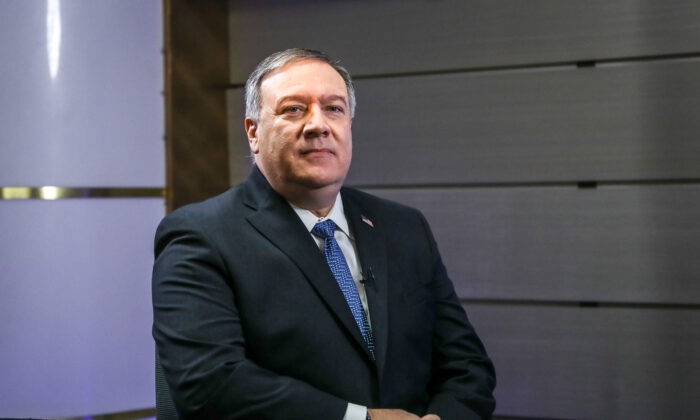 Secretary of State Mike Pompeo at the State Department in Washington on Jan. 4, 2021. (Charlotte Cuthbertson/The Epoch Times)