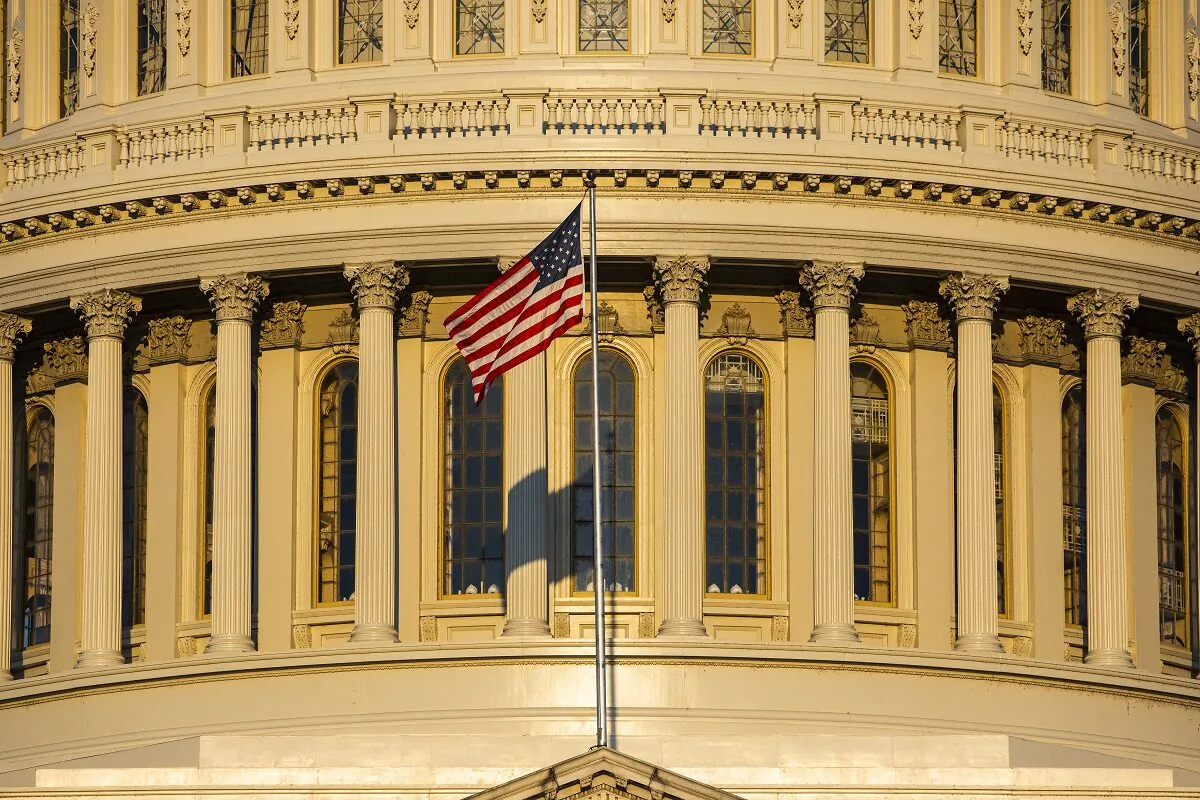 The rising sun illuminates the United States Capitol building in Washington on Sept. 19, 2019. (Samuel Corum/Getty Images)