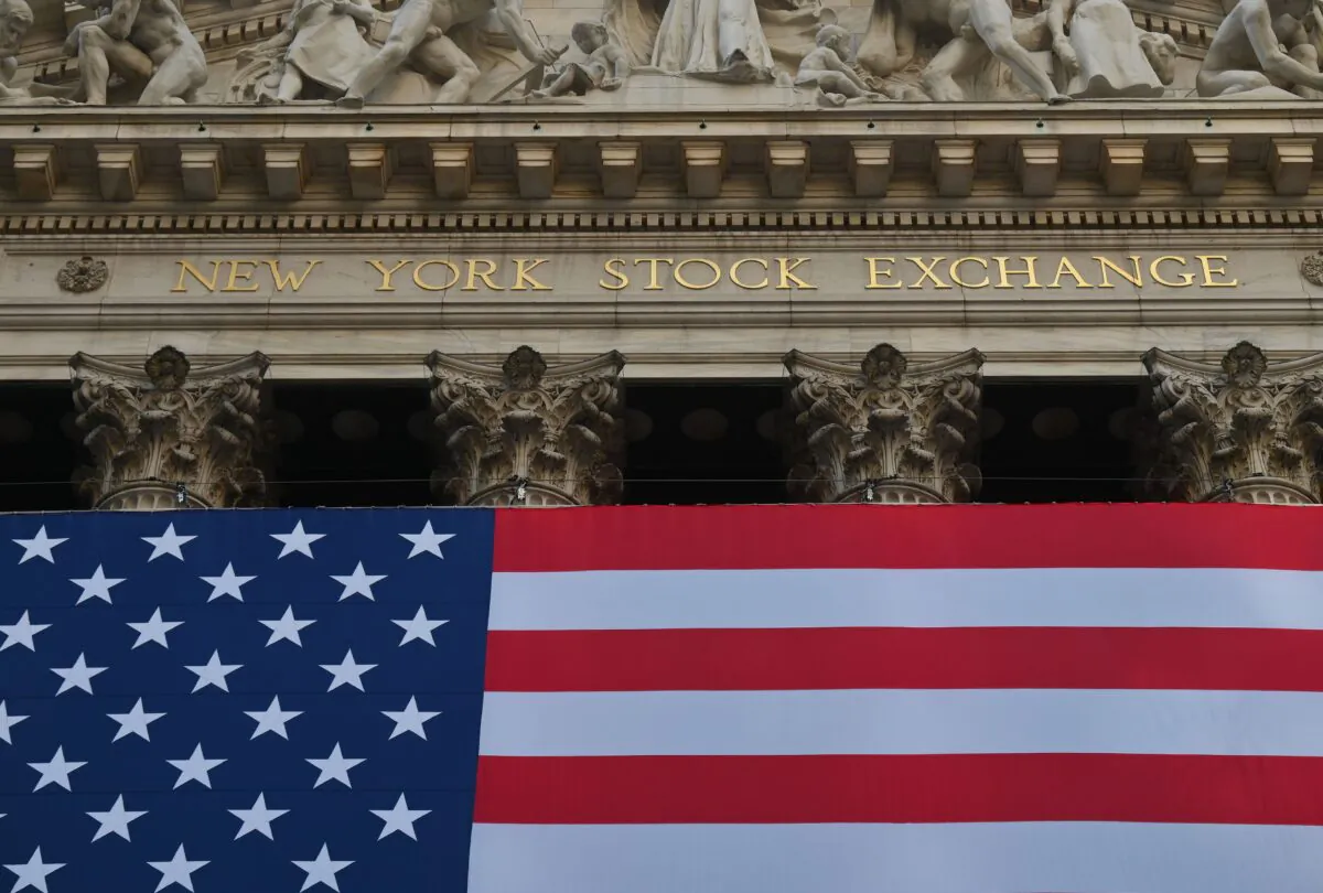View of the New York Stock Exchange (NYSE) at Wall Street in New York City on Nov. 16, 2020. (Angela Weiss/AFP via Getty Images)